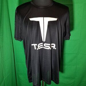 Adidas X T.E.S.A. Black Mens XL Short Sleeve Shirt Athletic Soccer Training Gym
